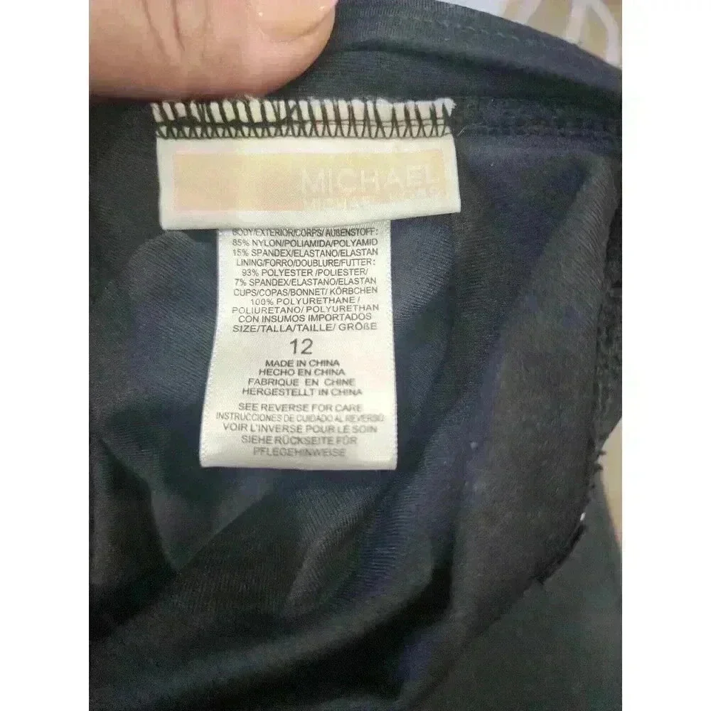 Michael Kors Women's One Piece Swimsuit High Neck Swim Bathing Suit Size 12 - Picture 4 of 5